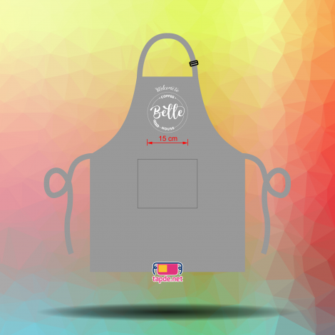 In tạp dề đẹp Quán Cà phê Belle