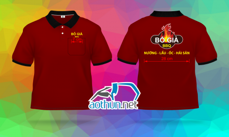 May đồng phục áo thun giá rẻ Quán nhậu Bố Già BBQ
