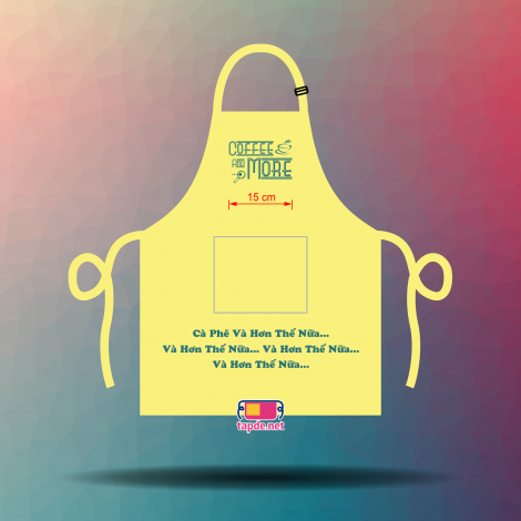 In tạp dề đồng phục Quán Coffee & More