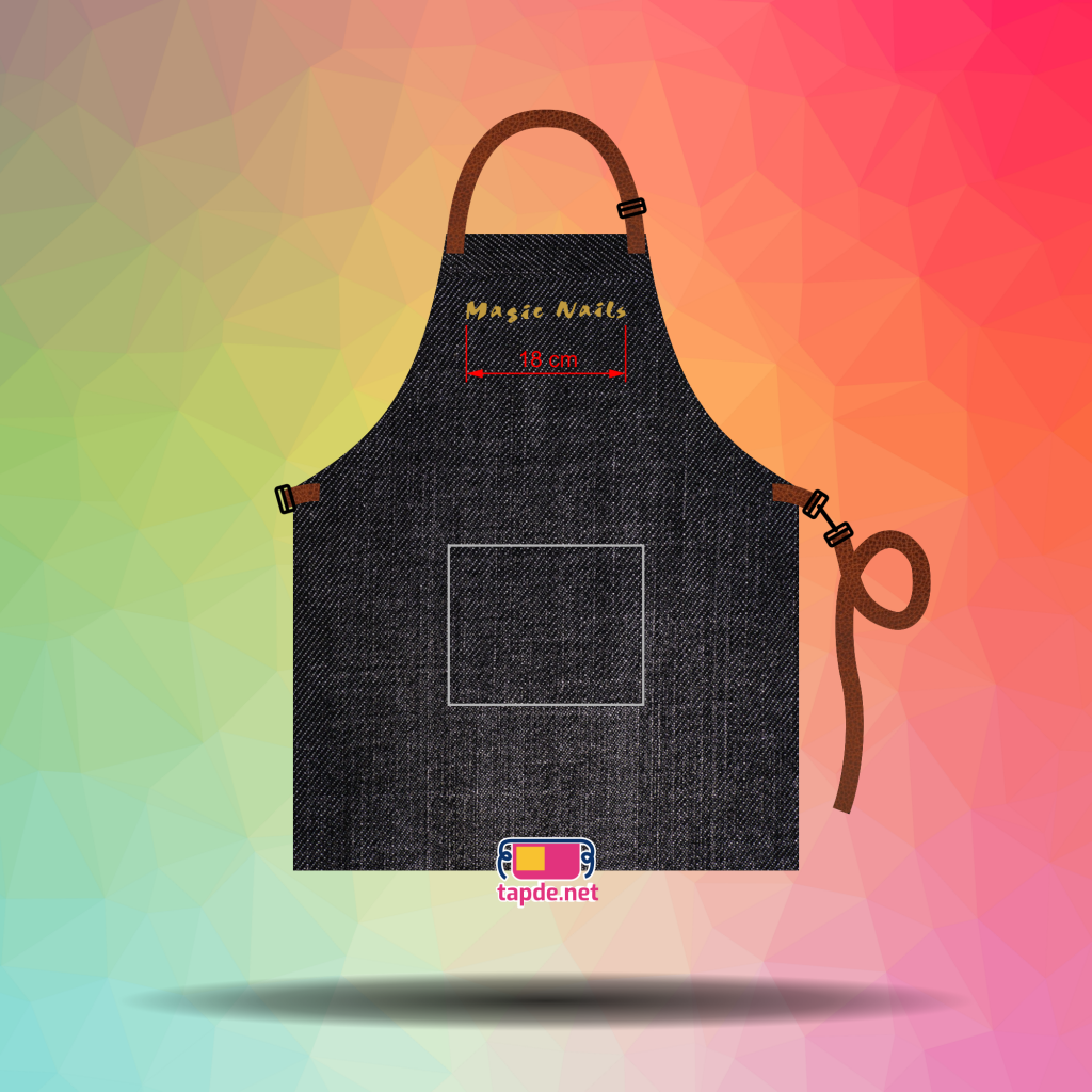 In tạp dề Jean dây Simili - Magic Nails