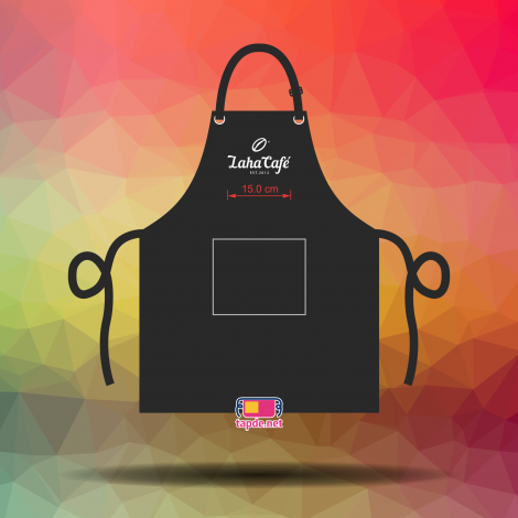 May tạp dề đồng phục nhanh và đẹp cho chuỗi cửa hàng Laha Cafe