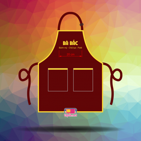 May tạp dề đồng phục quán bánh mì Bà Bắc tại Trà Vinh
