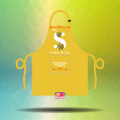 In cắt decal logo cho tạp dề đồng phục Quán The S Coffee & Tea tại Quận 3
