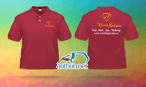 In đồng phục áo thun đẹp cho Trung tâm đào tạo nghề World Nails School tại Quận 3