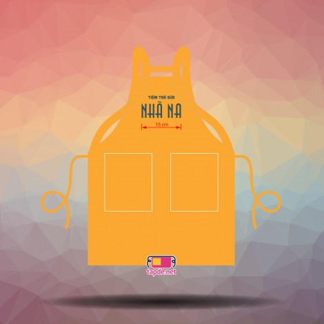 In đồng phục tạp dề đeo vai nhanh và chất lượng cho Tiệm Trà Sữa Nhà Na tại Đồng Tháp