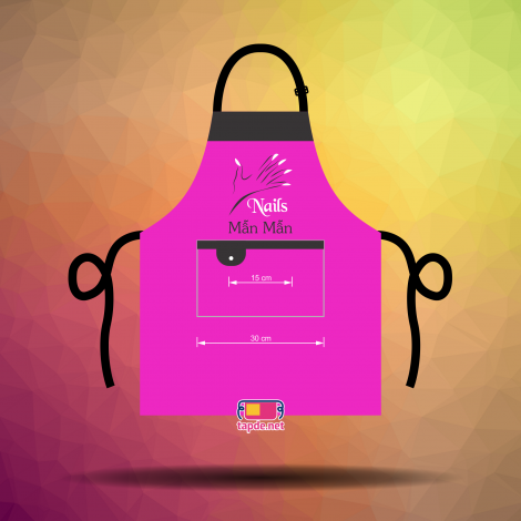 In tạp dề đồng phục mẫu đẹp giá tốt cho tiệm Nails Mẫn Mẫn