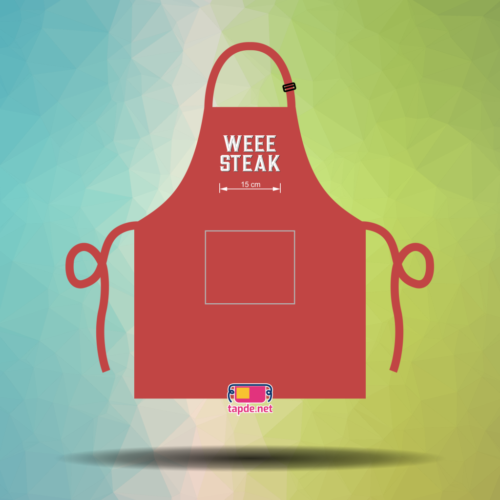 In tạp dề đồng phục mẫu mã đẹp chất lượng cao cho quán Weee Steak tại Đà Lạt
