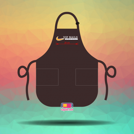 In tạp dề đồng phục nhanh và đẹp cho tiệm Vip Nails & Spa