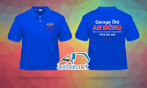 May áo thun đồng phục chất lượng cao giá tốt cho Garage Ôtô An Đông tại Bà Rịa