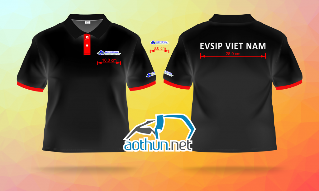 May áo thun đồng phục nhân viên Công ty TNHH Công Nghệ Môi Trường EVSIP tại Bình Dương