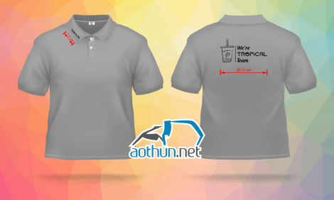 May đồng phục áo thun nhân viên cho cửa hàng Tropical