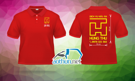 Áo thun đồng phục nhân viên dịch vụ nấu ăn Hùng Thu