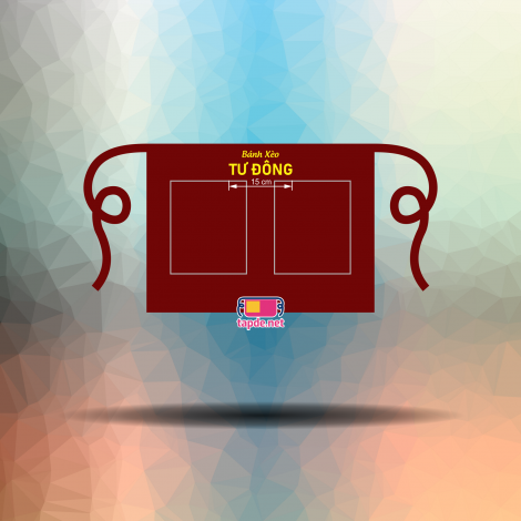 May tạp dề đồng phục đeo eo cho nhân viên Quán Bánh Xèo Tư Đông tại Hà Nội