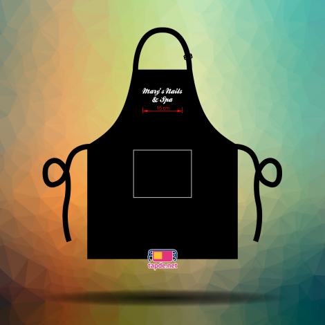 Tạp dề đồng phục nhân viên tiệm Mary's Nails Spa