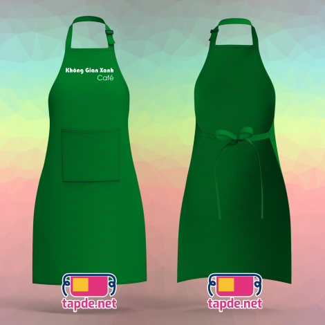 Tạp dề đồng phục nhân viên Không Gian Xanh Cafe