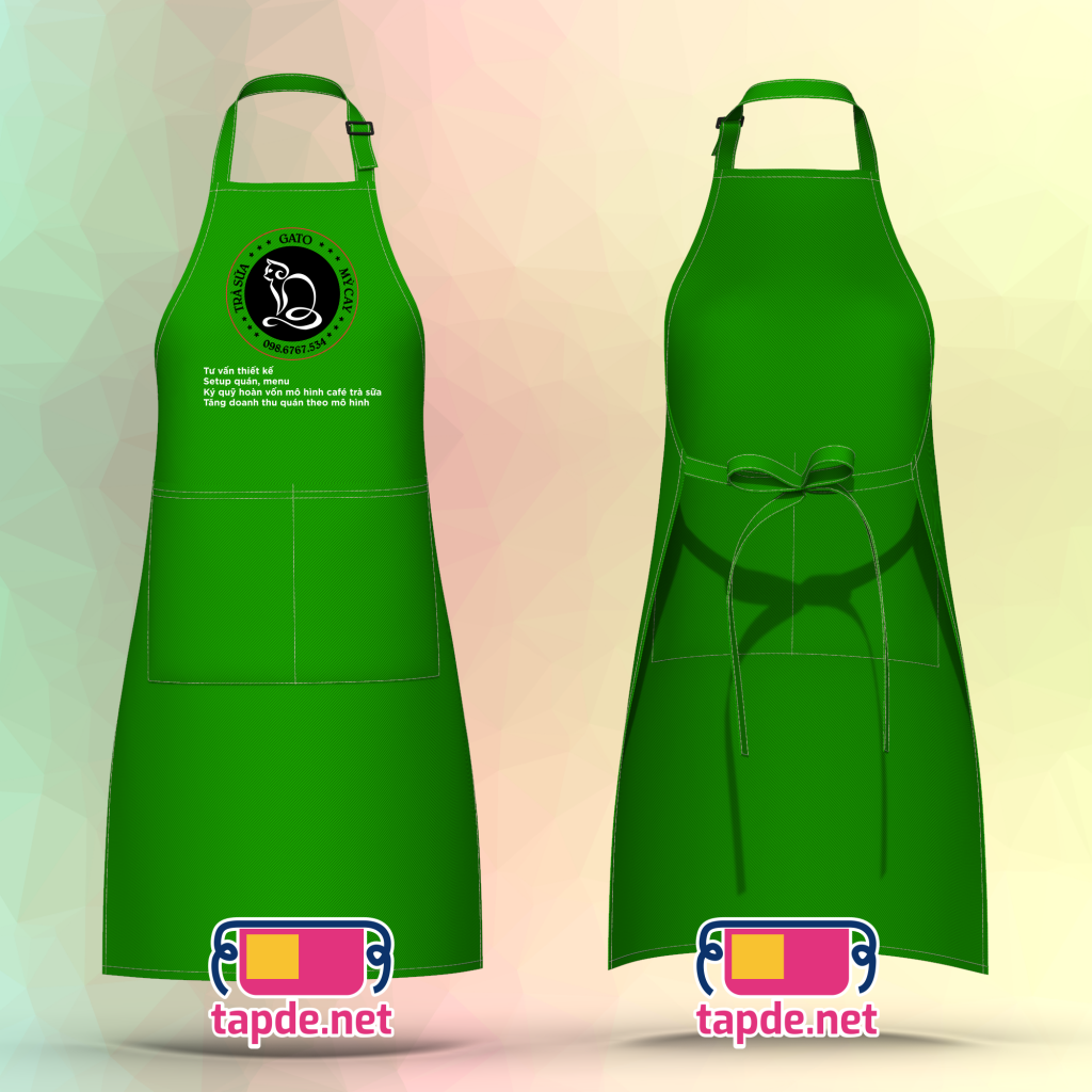 Tạp dề đồng phục Trà Sữa Gato Mì Cay